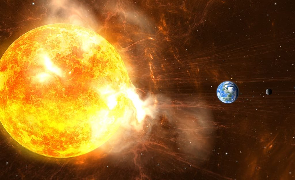Conforme previsto o Sol disparou um jato de plasma em direcao a Terra na ultima semana que furou a magnetosfera do planeta no domingo 17