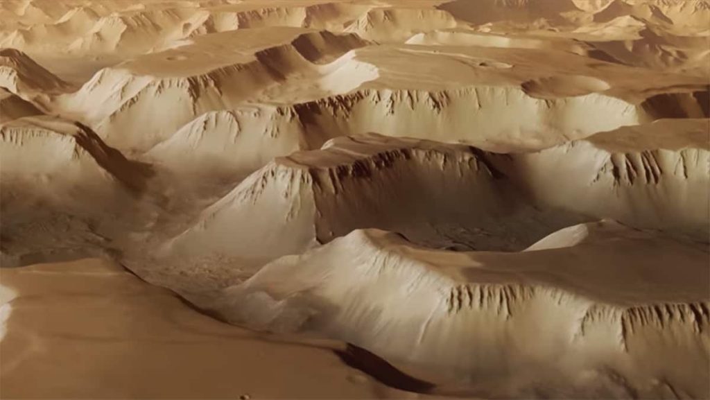 A missao Mars Express ja retornou imagens incriveis de quase 90 da superficie avermelhada de Marte em 20 anos orbitando o planeta