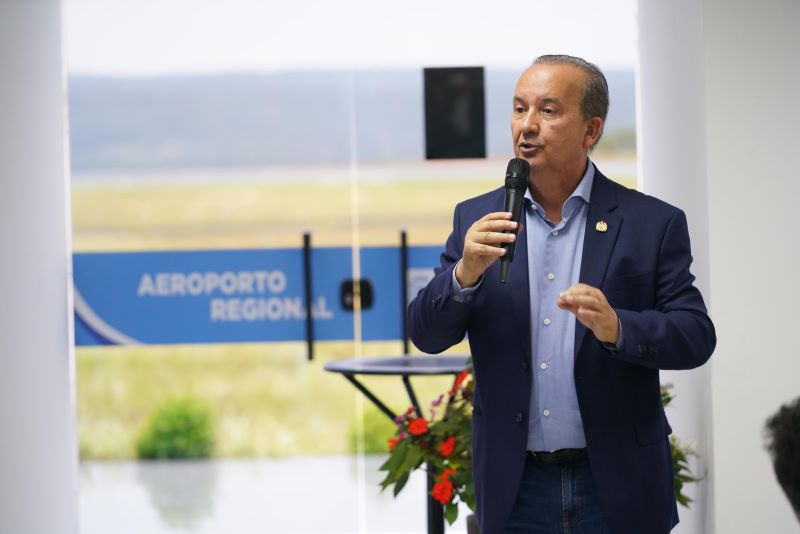 No Meio Oeste, governador Jorginho Mello inaugura obra no aeroporto de Caçador e anuncia investimentos para o município