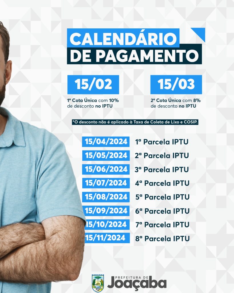 iptu 2024 Joacaba calendario