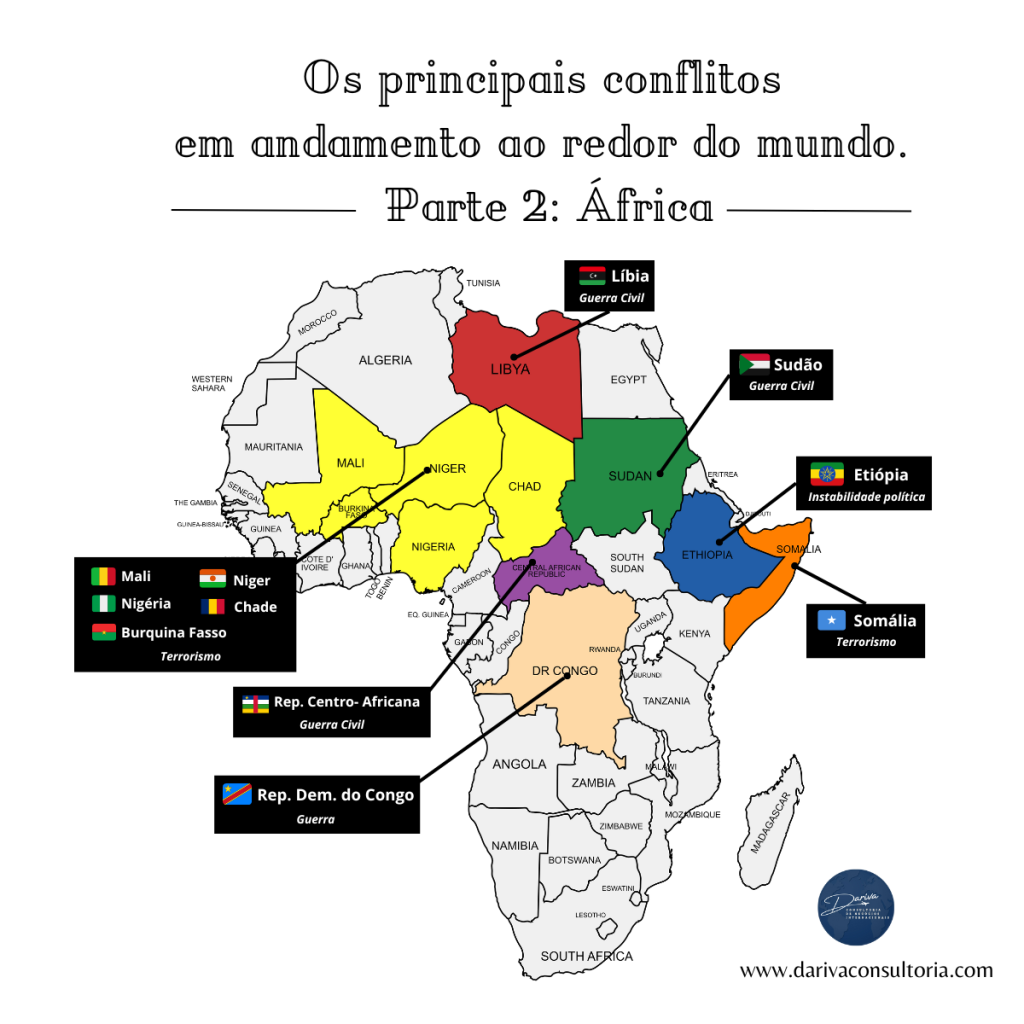 Os principais conflitos ao redor do mundo Africa