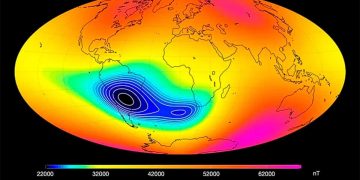 Há uma anomalia magnética bem em cima do Brasil 2 anolaia